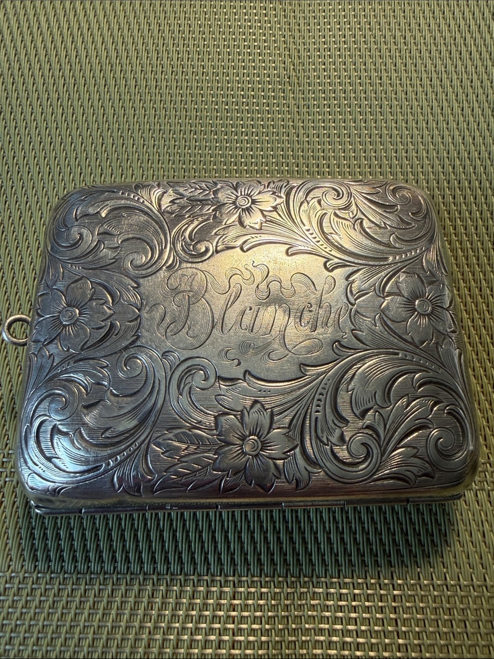 Antique Webster Sterling Silver Engraved
Floral Motif purse